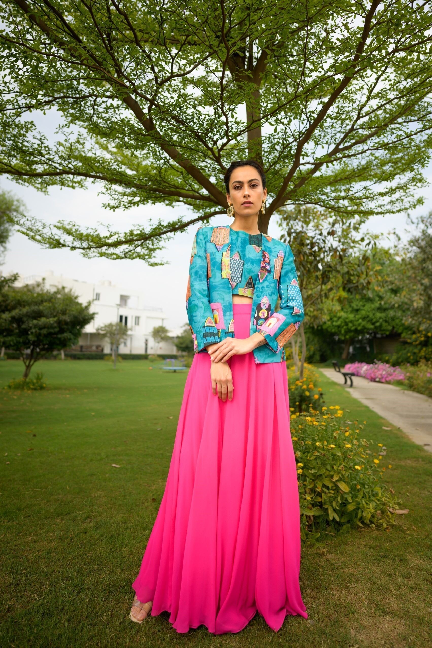 Ayra silk jacket lehenga