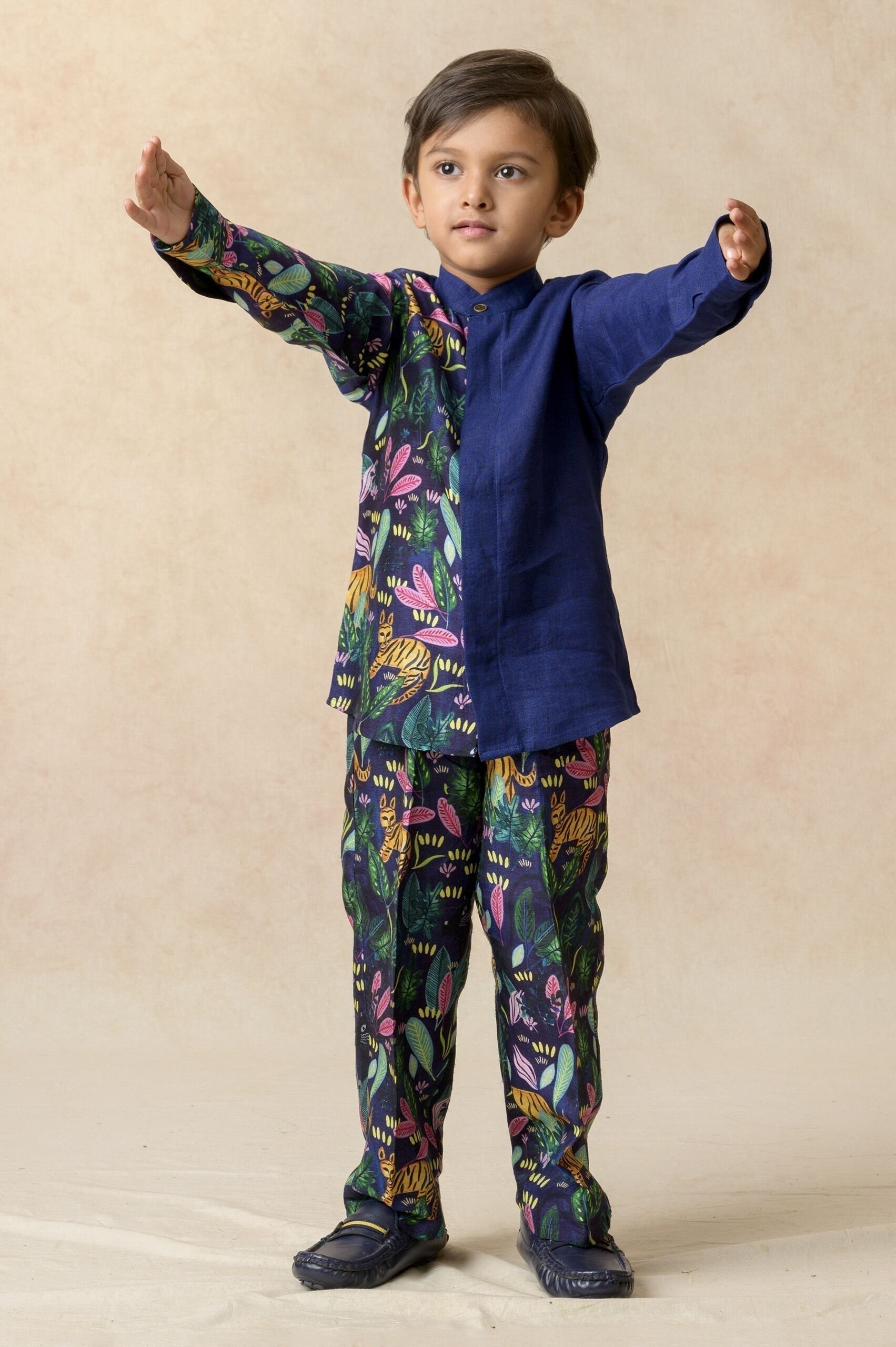 Half N Half Linen Shirt