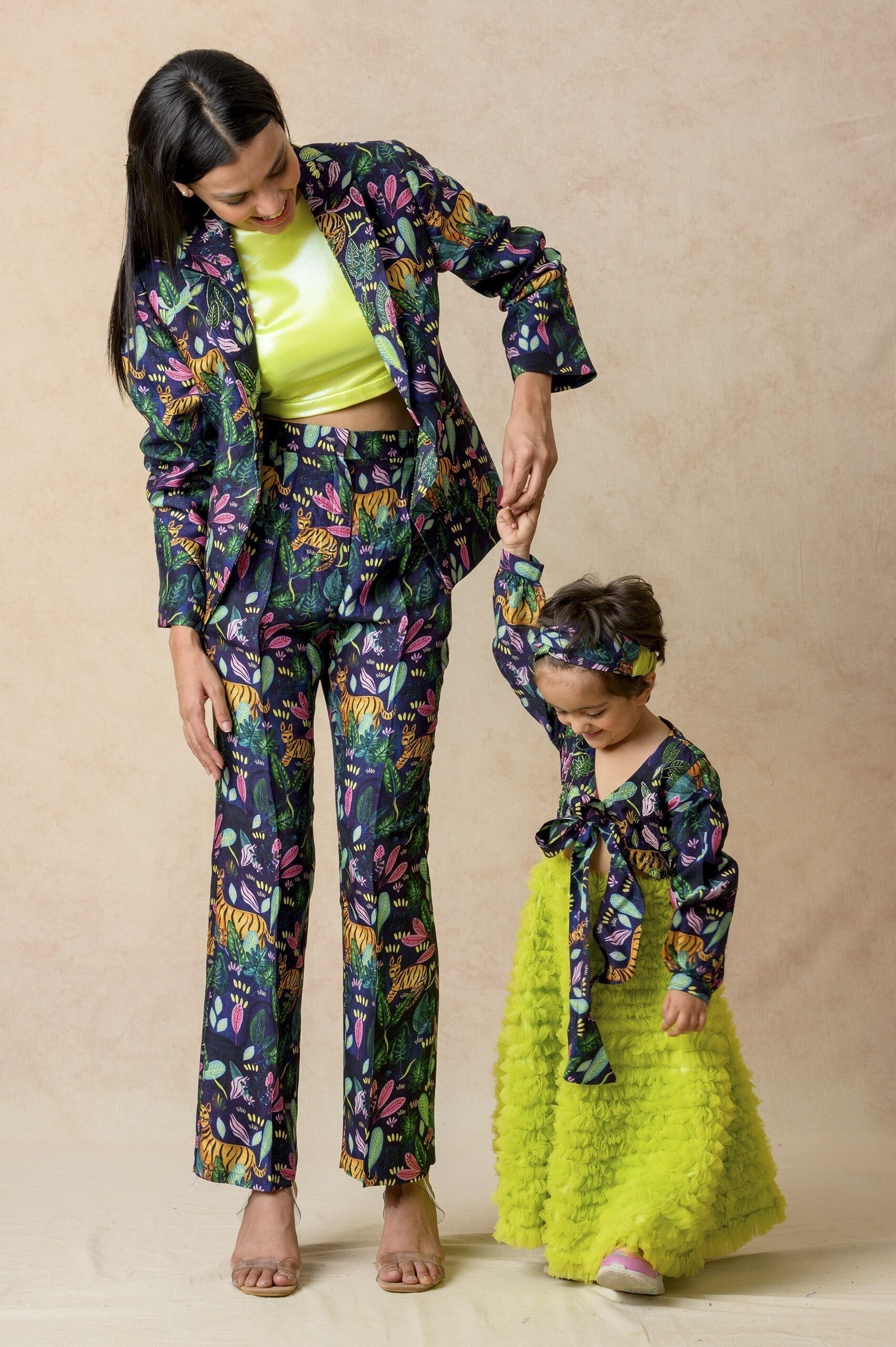 Hand Embroidered twinning set for Mom + Daughter