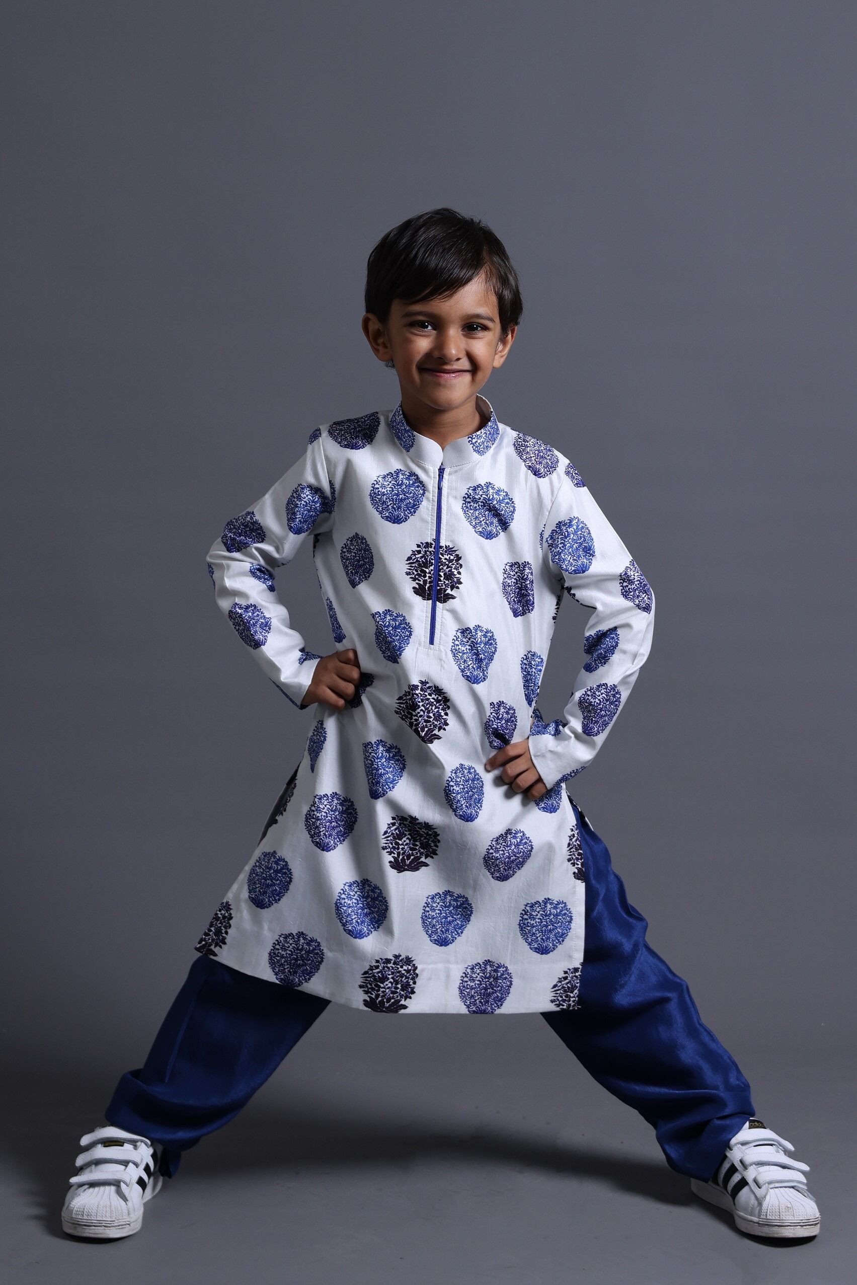 Zipper Kurta With Pyjama - Image 2