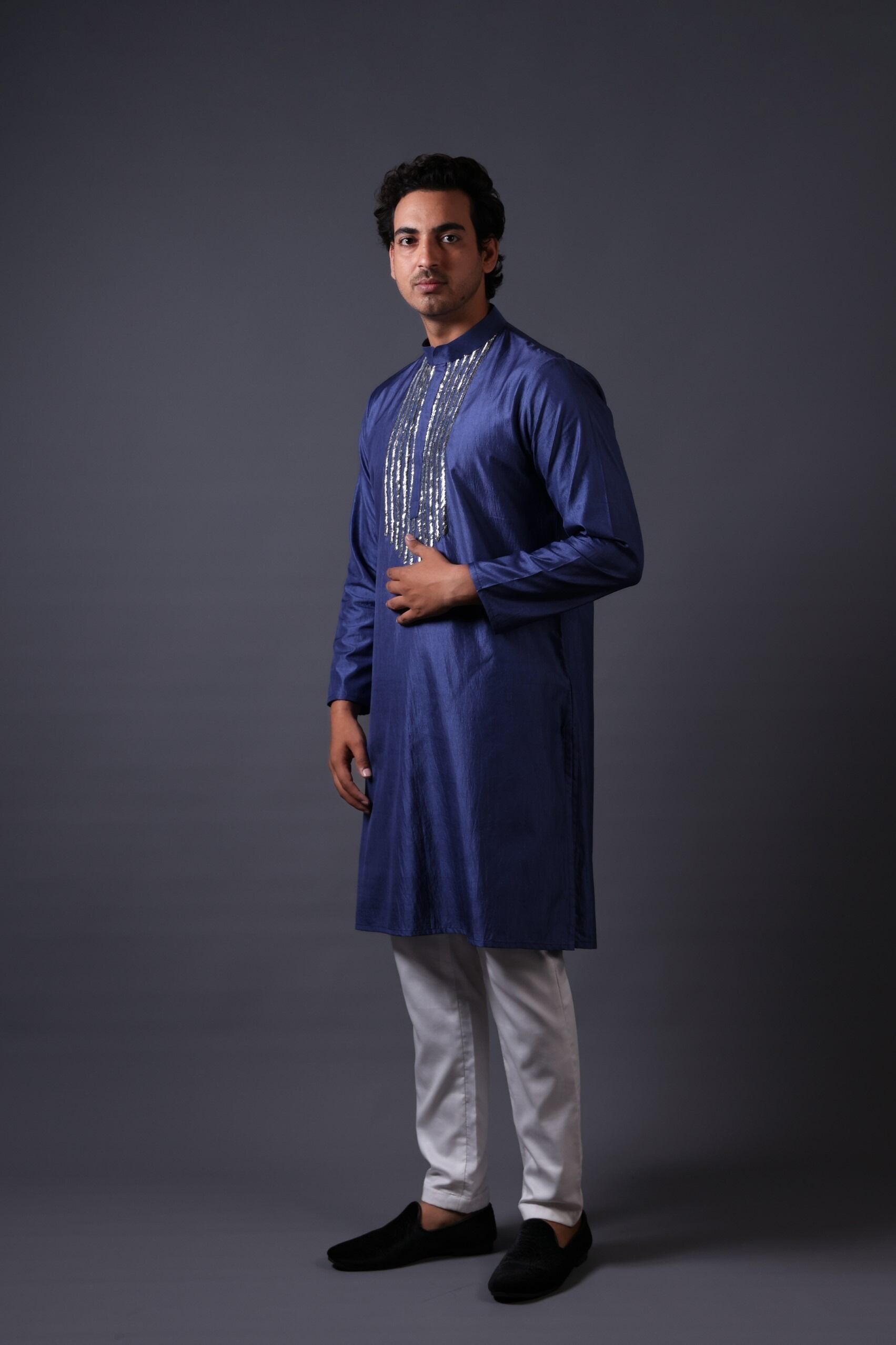 Hand Embroidered Kurta With Pant