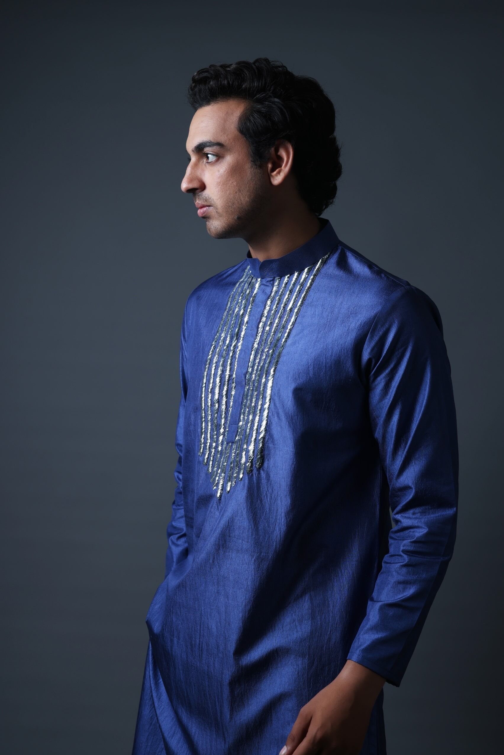 Hand Embroidered Kurta With Pant - Image 5
