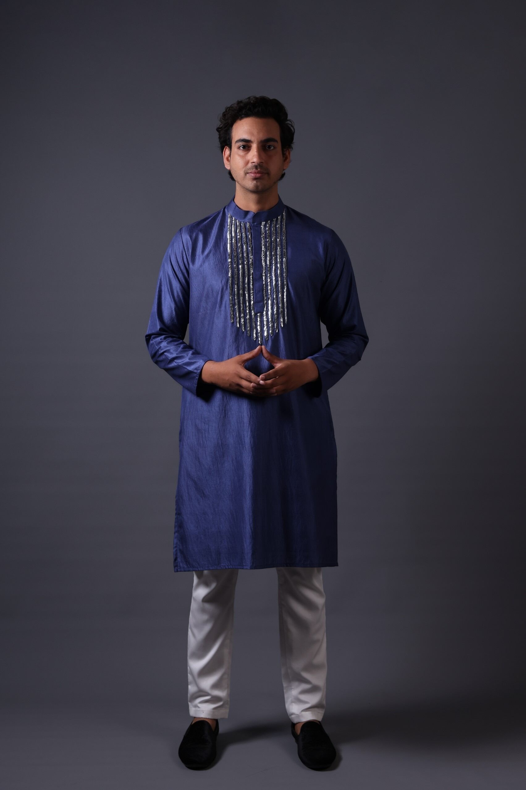 Hand Embroidered Kurta With Pant - Image 3