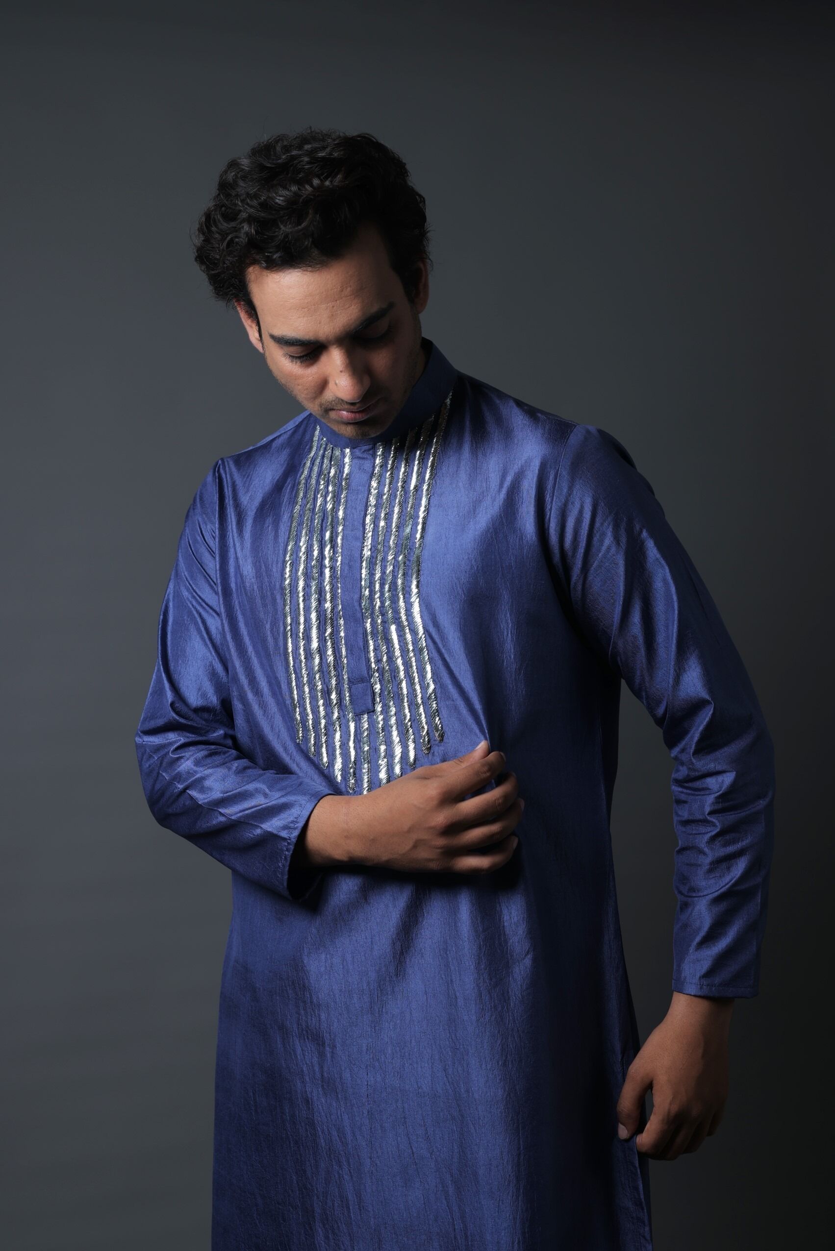 Hand Embroidered Kurta With Pant - Image 6