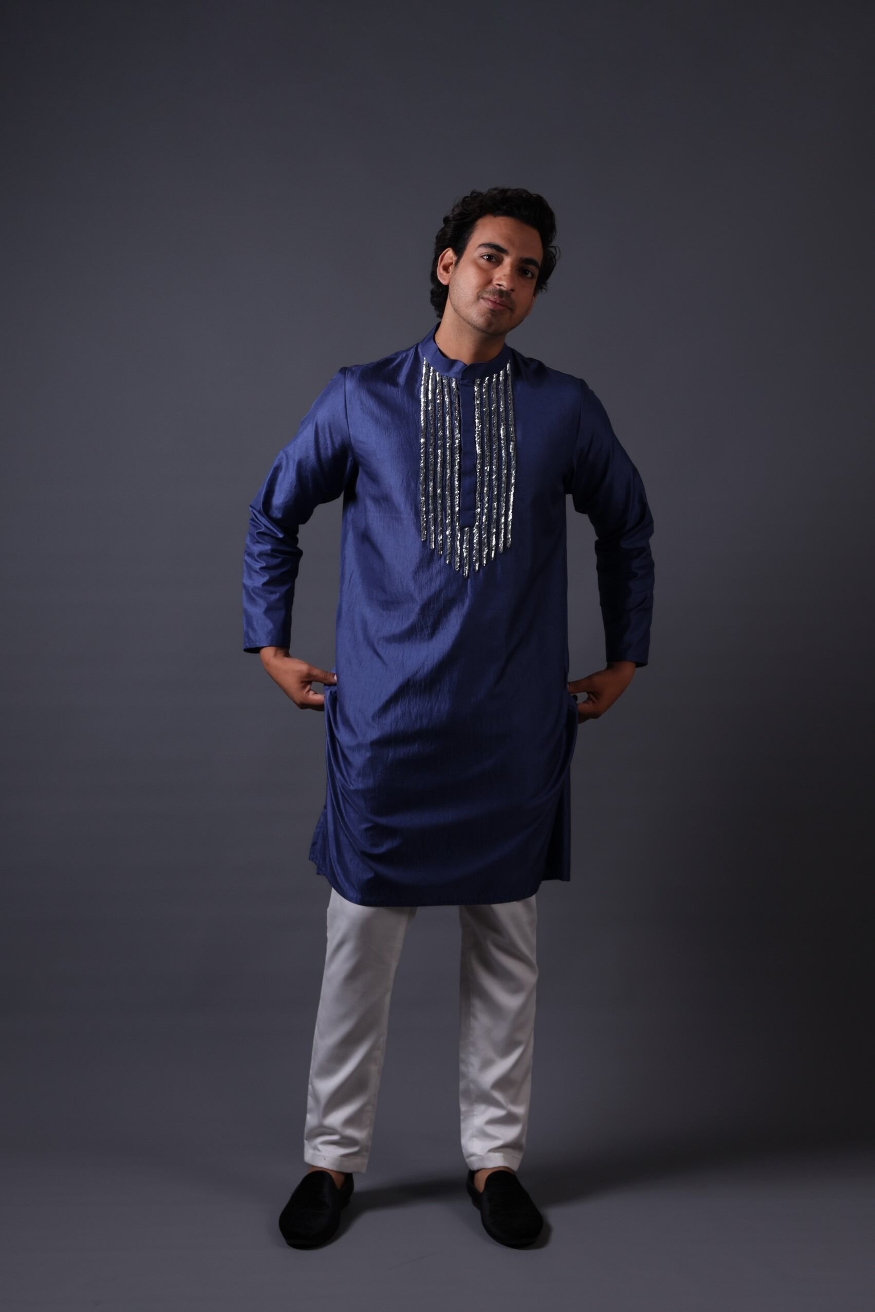 Hand Embroidered Kurta With Pant - Image 7