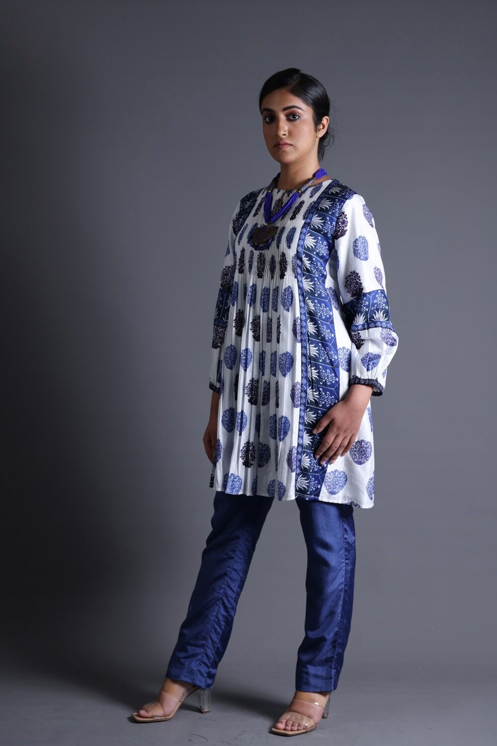 Pleated Kurti With Pant - Image 3
