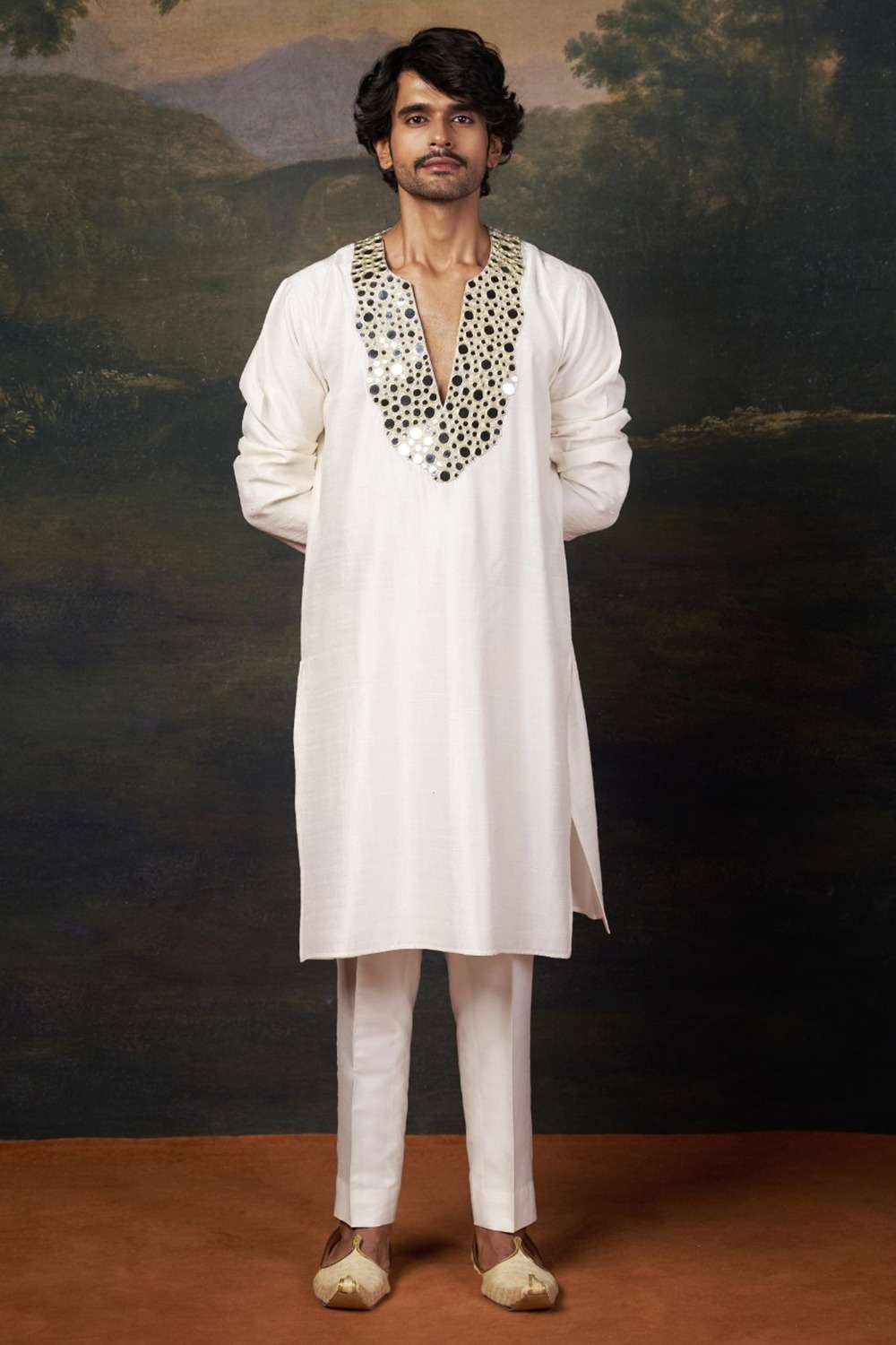Mirror Work Kurta with Matching Pyjama