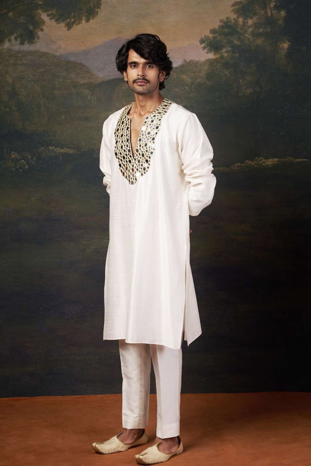 Mirror Work Kurta with Matching Pyjama - Image 5