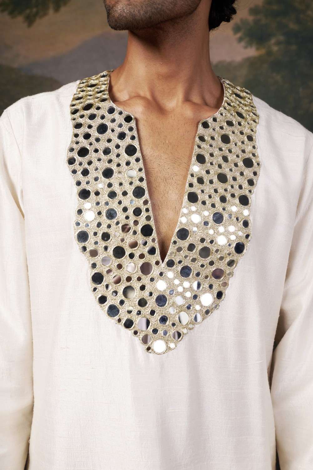 Mirror Work Kurta with Matching Pyjama - Image 6