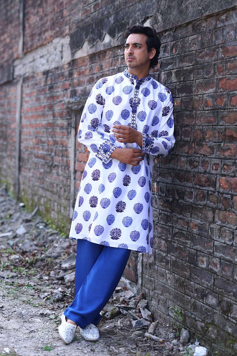 Neeli Buti Leather Work Twinning Set for Father + Son - Image 11