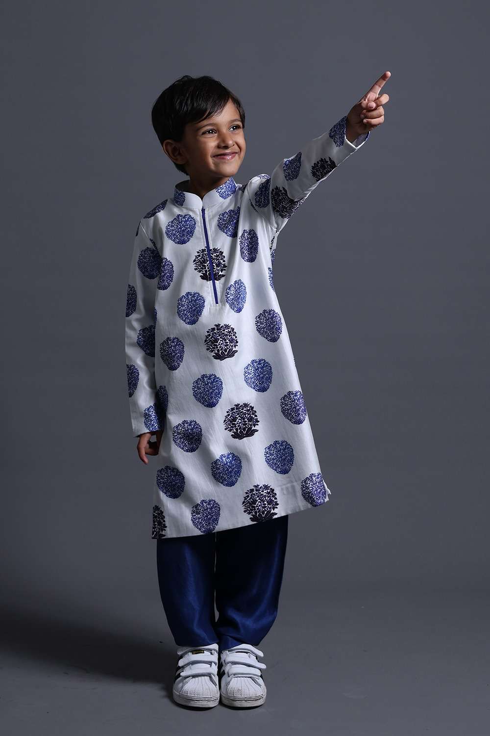 Neeli Buti Leather Work Twinning Set for Father + Son - Image 2