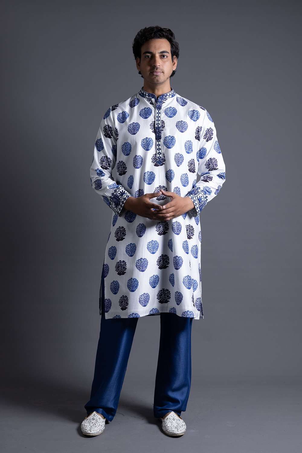 Neeli Buti Leather Work Twinning Set for Father + Son - Image 7