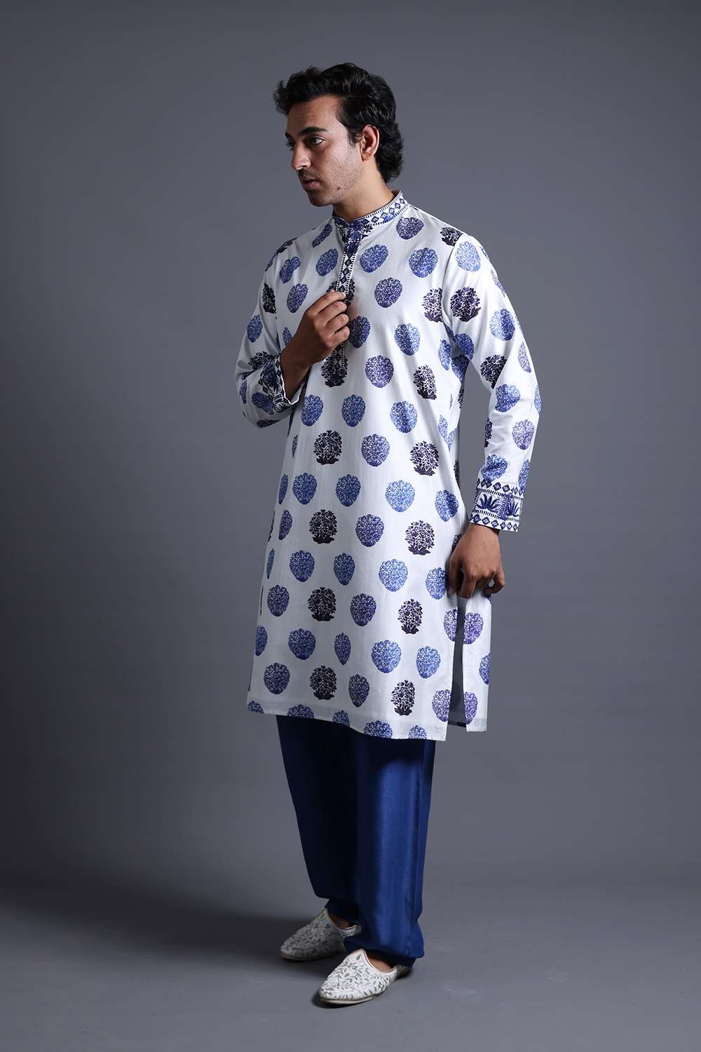 Neeli Buti Leather Work Twinning Set for Father + Son - Image 9