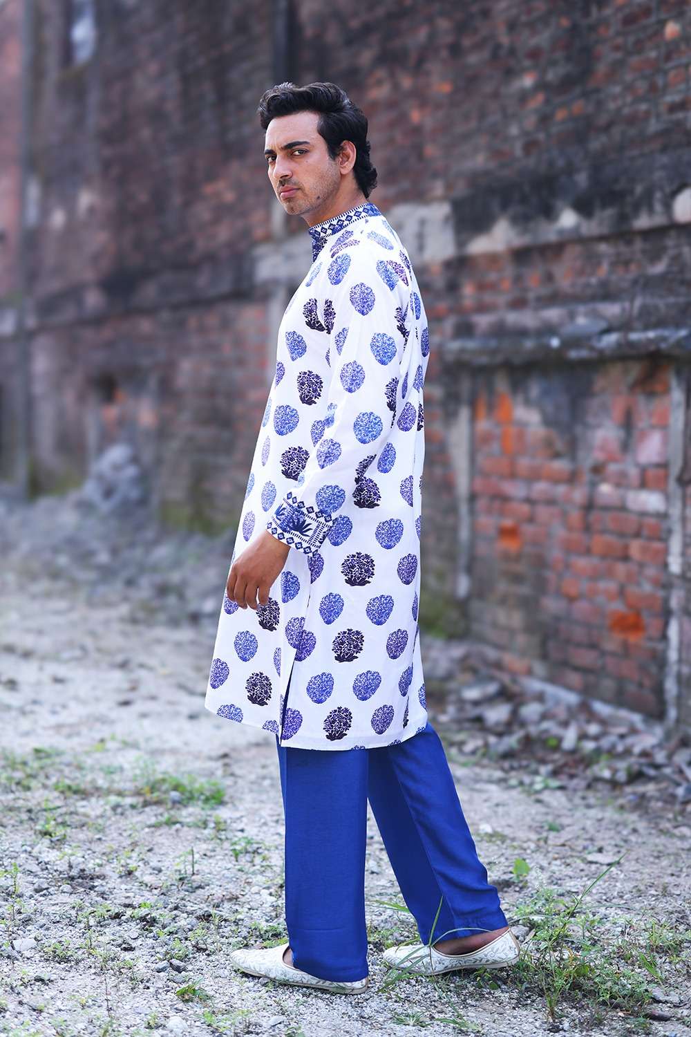 Neeli Buti Leather Work Twinning Set for Father + Son - Image 10